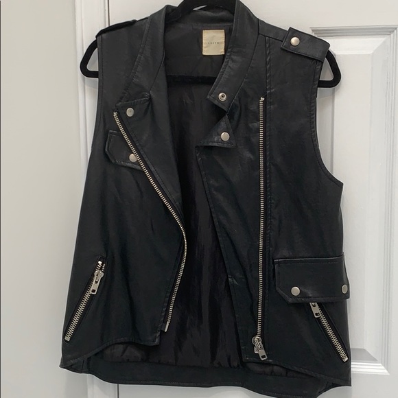 OAK + FORT Vegan Leather Vest - Picture 1 of 2